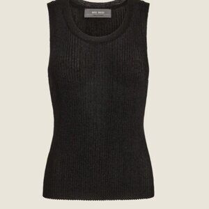 Mos Mosh Relena Imanja Knit Tank Top, Black Shimmer, sz. M NWT